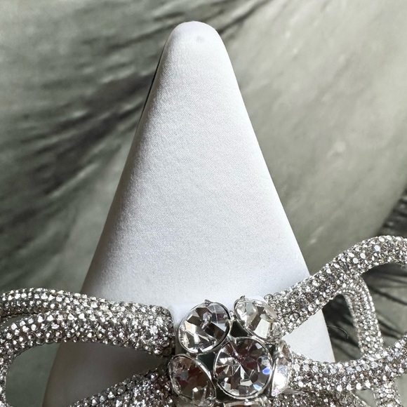 🌺MACH & MACH🌺 Double Bow Satin Flats in White Size: 37.5 - Picture 15 of 17